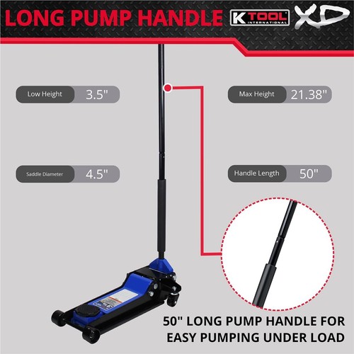 XD63133 3.33 Ton Low Profile Service Floor Jack for Garages, Repair Shops, DI... - Picture 5 of 8