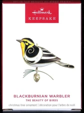 2025 Hallmark The Beauty of Birds Blackburnian Warbler Ornament 21st in Series