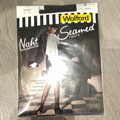 Wolford Women’s Seamed Tights Black Size L Regular Polyamide/Nylon - Image 1 of 3