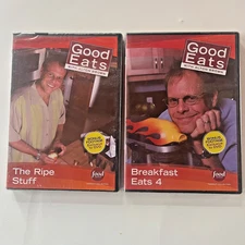 (2) DVDs = GOOD EATS W/ ALTON BROWN food network--RIPE STUFF breakfast eats--NEW