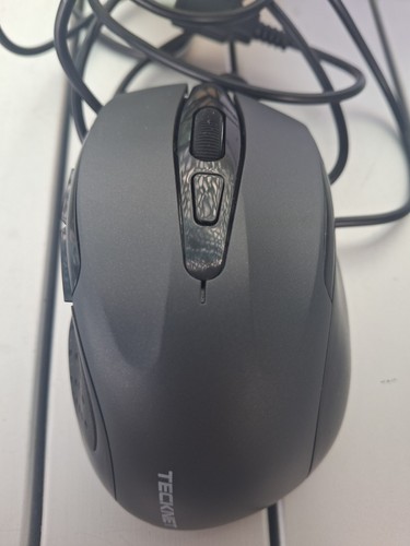 TECKNET Wired Optical Mouse USB UM013 6 Button Grey New (Box Opened) - Picture 6 of 8