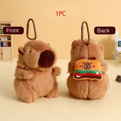 Cute Plush Toy Keychain Capybara Keychain New Bag Charm Gift - Picture 3 of 10