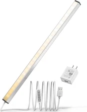 ASOKO LED Under Cabinet Lighting USB Plug-in, Dimmable, 3 Color Changing( 270...