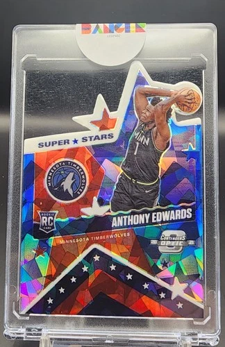 2020-21 Panini Contenders Optic Anthony Edwards RC Super Stars Blue Ice #7 SSP