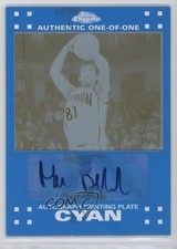 2007 Topps Chrome Printing Plate Cyan Rookie 1/1 Marco Belinelli #133 Auto 5ov