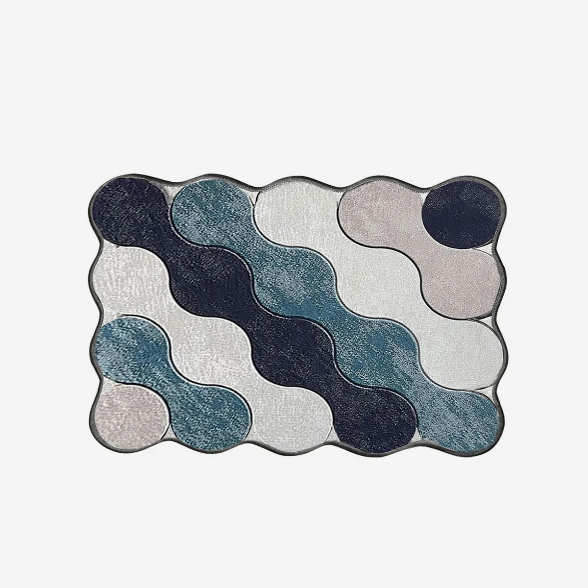 Tapis de bain antidérapant lavable Circle pour une salle de bain moderne