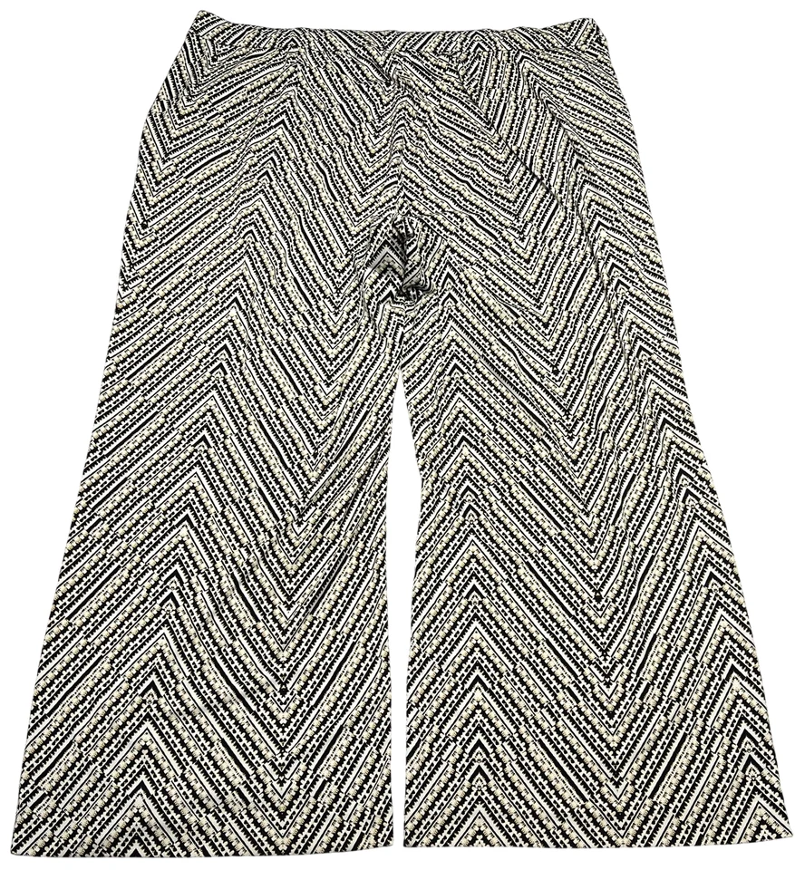 Lane Bryant Pants Womens 4X 26/28 Chevron Pull On Wide Leg Palazzo Elastic Waist - Image 2 of 4