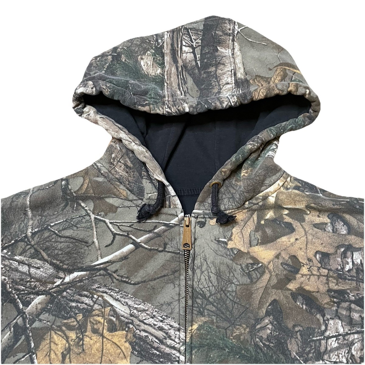 Rare Camo Real Tree Carhartt Hoodie Full Zip Up Men's Size XXL