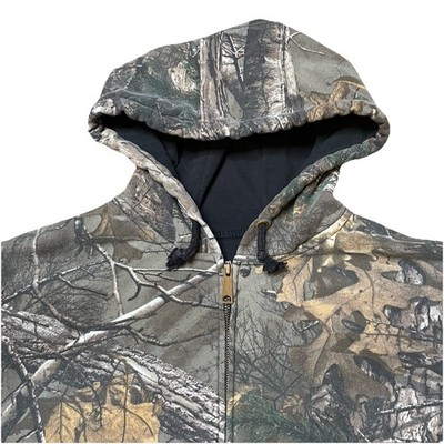 Carhartt REAL TREE フルジップパーカー 迷彩柄 XL Rare Camo Real Tree Carhartt Hoodie Full Zip Up Men's Size XXL