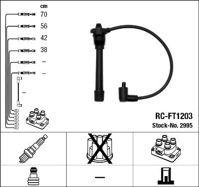 Neu - Ngk 2995 ZüNdleitungssatz Passend FüR Fiat Lancia-image