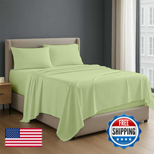Non Sticky Cotton Premium 4 Piece Egyptian Cotton Fitted Queen Sheet Set Hotel