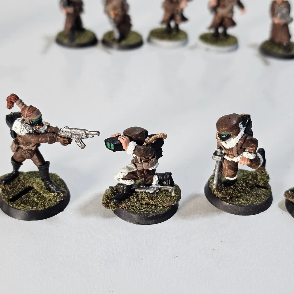 Warhammer 40k Guardia Imperial Valhallan Guerreros de Hielo Metal Pintado De Colección 5 Piezas Foto 3 de 4