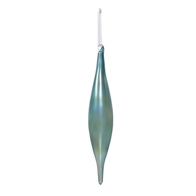 Park Hill Collection Northern Sky Blue Glass Pinnacle Ornament XAO20910
