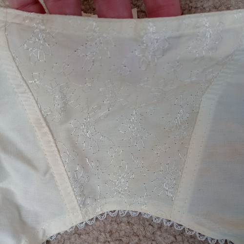 Lewella Union Made Strumpfgürtel Gr. 28 Pinup Vintage Style 7028 Elfenbein Baumwolle  - Bild 2 von 13