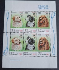New Zealand 1982 - UHM - HEALTH  DOGS  Miniature Sheet.