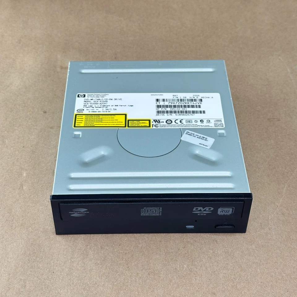 Unidade de DVD±RW IDE HP GCA-4166B – 16X Gravador de CD-RW/DVD – Usado - Imagem 2 de 4