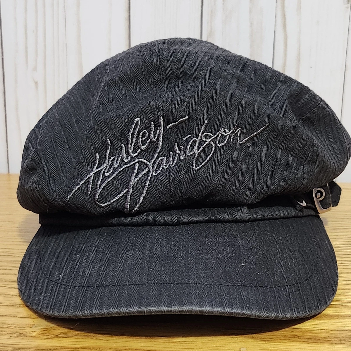 Harley-Davidson Womens Pink Leather Flat Cap Newsboy Hat Embroidered Logo HARLEY DAVIDSON® INFANT BABY GIRLS PINK EMBROIDERED B&S  main image 2