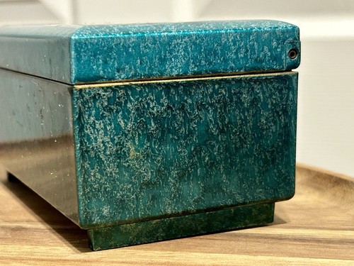 Caja de música vintage Otagiri laca azul verde joyero - Imagen 8 de 13
