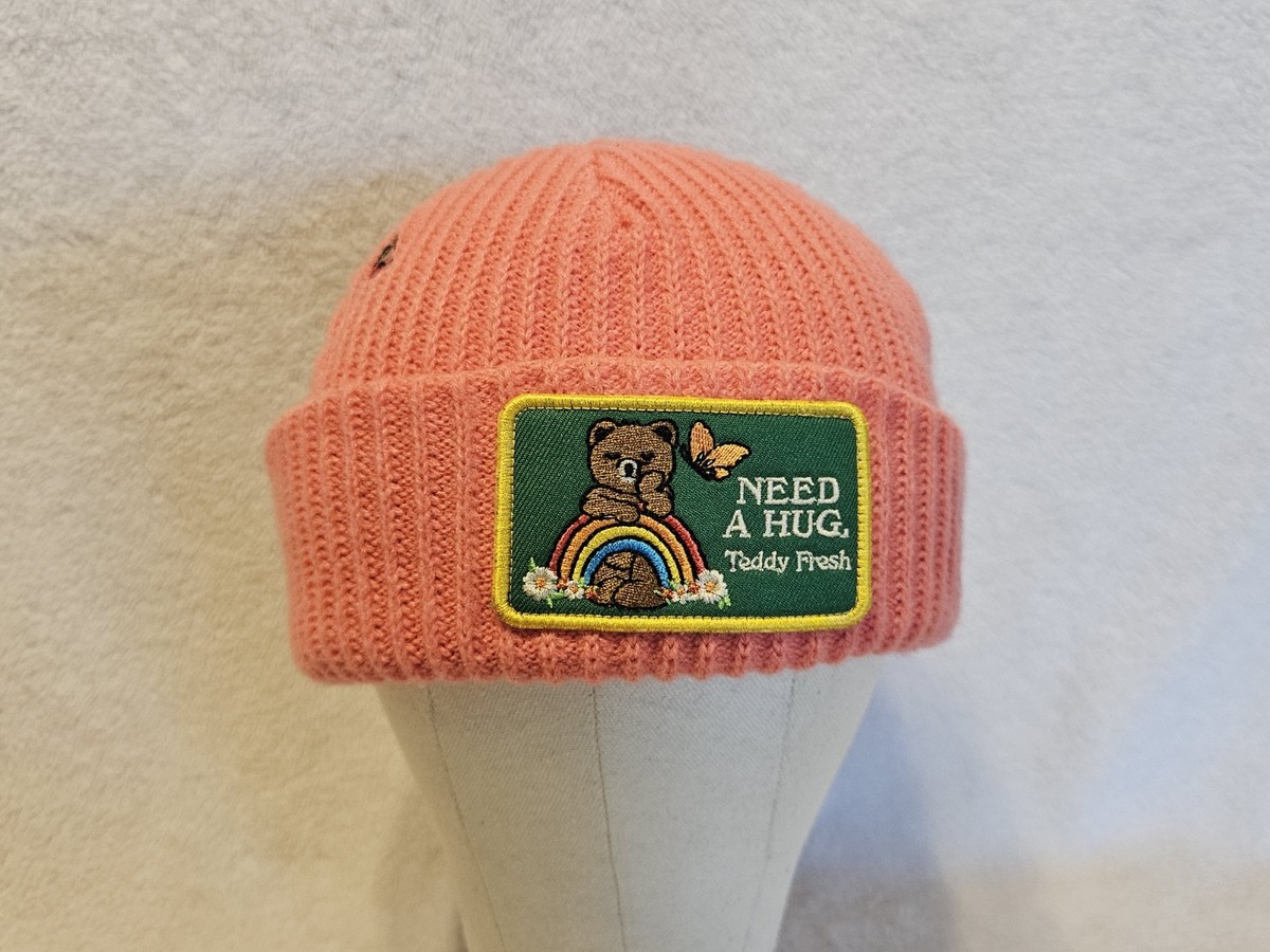 Teddy Fresh Knit Beanie Teddy Fresh Winter Hat Classic Beige Fuzzy Bear Ears Beanie  main image 4