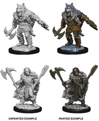 WZK73704 Dungeons & Dragons Unpainted Miniatures: W9 Male Half-Orc Barbarian