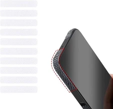 20 Pack Cell Phone Grip Tape Strips Rubber Non Slip Side Sticker Black 