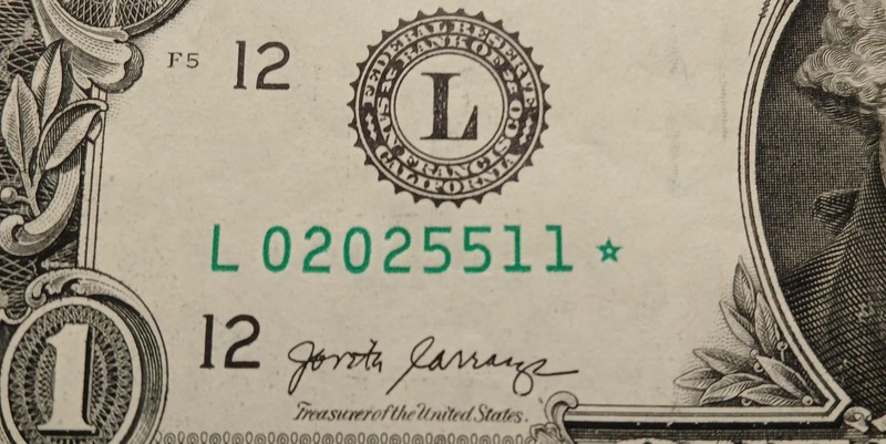 Birthday ** Star Note! *May 11, 2025* $1 Bill 2017 L02025511*