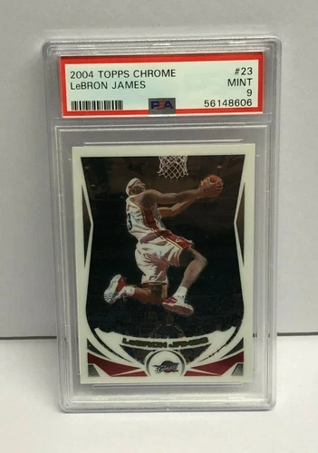 2004 Topps Chrome LeBRON JAMES card #23  PSA 9 MINT