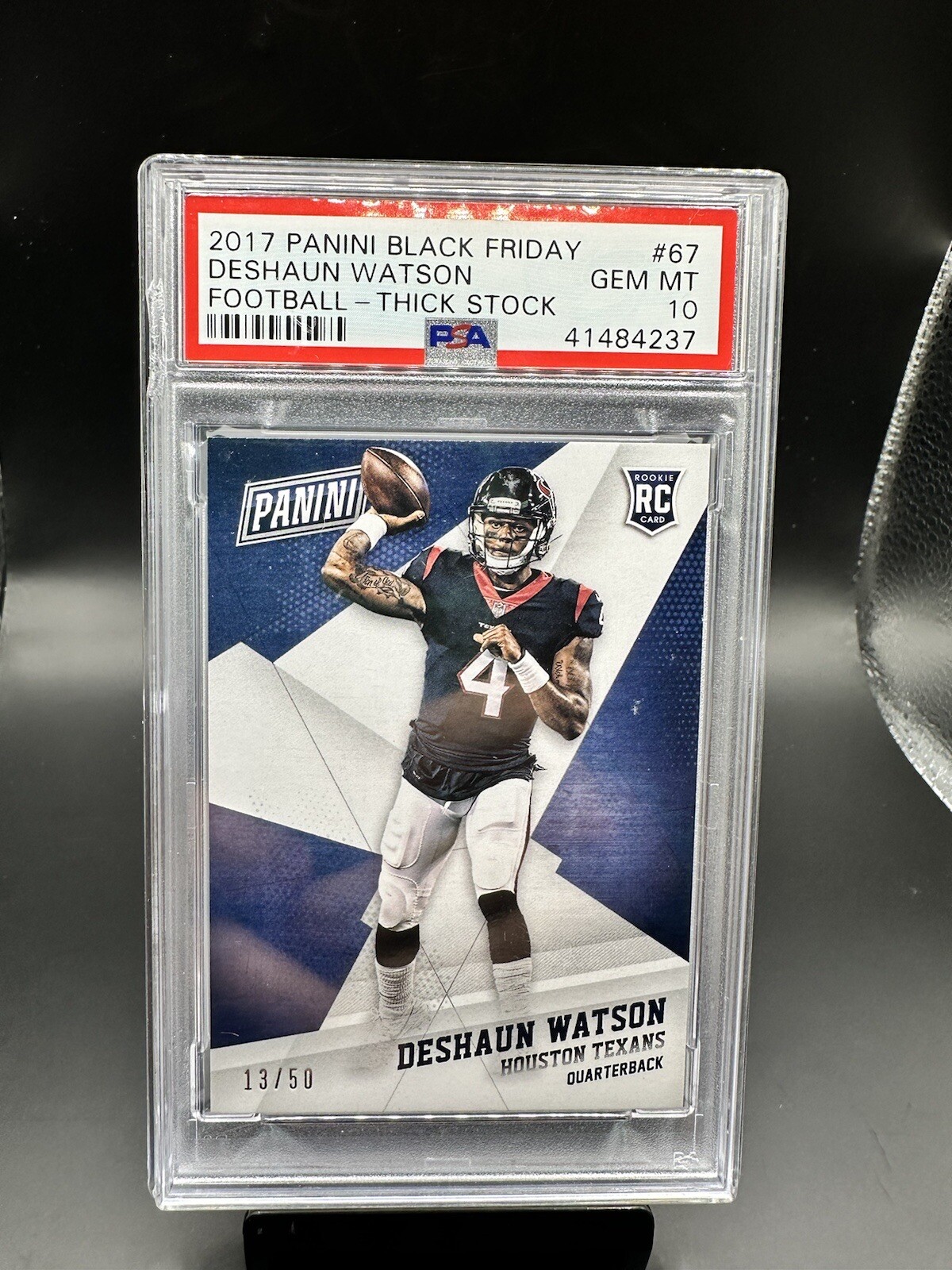 Deshaun Watson Panini Black Friday Football #67 Thick Stock