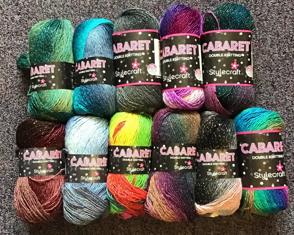 5 x 100g Stylecraft Cabaret Double Knitting Wool/Yarn for Knitting/Crochet