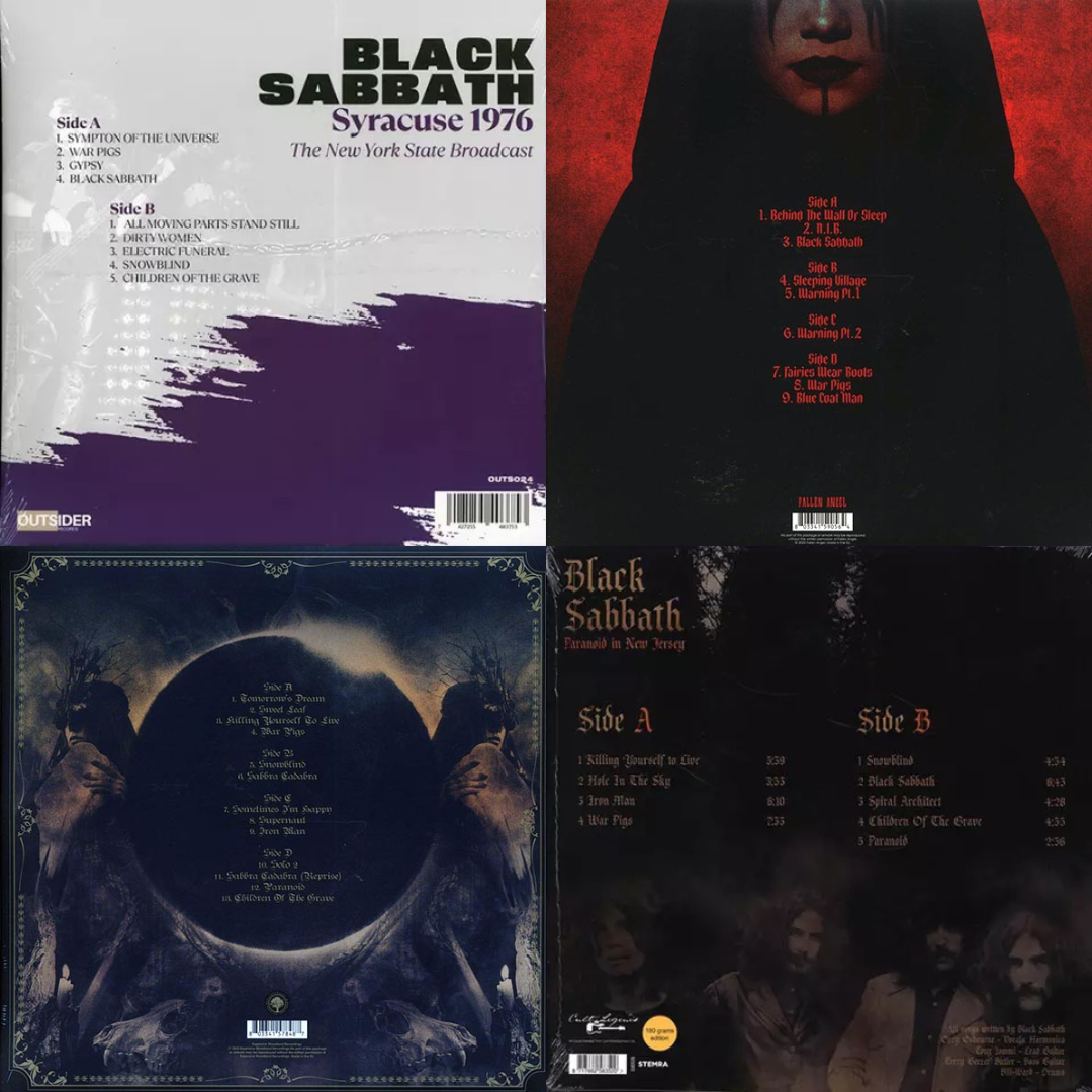 Black Sabbath Vinyl Lot - Set of 4 LPs Ltd Ed Red & Purple