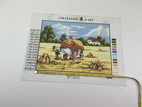 Colección D’art Granja Hogar Mujer Tapiz Punta de Aguja Lona 12 pulgadas por 9 pulgadas - Imagen 3 de 4