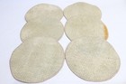 6 pieces turkish table mat, natural wool carpet place mat, 12x12 tableware No 40