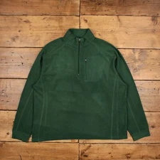 Vintage L.L.Bean Outdoor Jacket XL Pulover  Quarter Zip Green