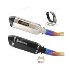 For Yamaha XMAX250 XMAX300 2017-2020 Exhaust Middle Link Pipe Muffler Black Tips