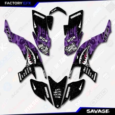 Purple Savage Camo Racing Graphics kit fits 03-08 Yamaha YFZ450 ATV Decals YFZ