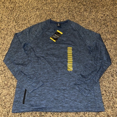 Member's Mark Men's Tech Fleece Pullover Crew Neck Shirt BLUE Medium - Picture 5 of 8