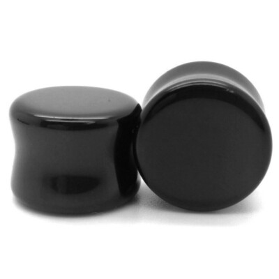 3MM-28MM STEIN OHR PLUG TUNNEL SADDLE OHRSTECKER STONE SCHWARZ ACHAT TIGERAUGE
