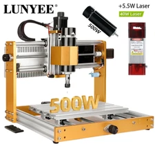 LUNYEE 3018Pro Max CNC Router Machine Metal 500W Spindle Milling Wood Cutting