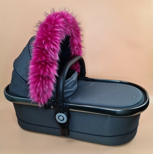 Pram Hood Fur Trim Accessories Luxury FAUX Furs For Pushchair Stroller Carrycots - Picture 9 of 32