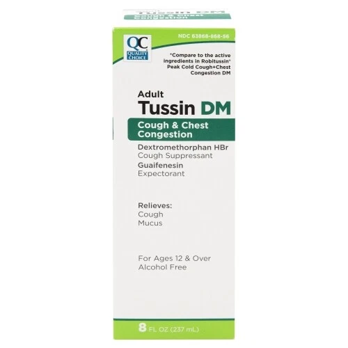 Equate Tussin Cough Syrup DM, Cough Suppressant And