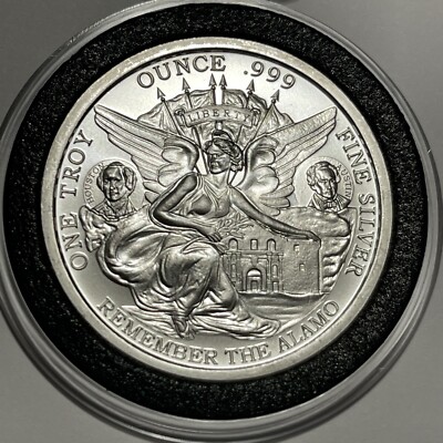 Remember The Alamo Texas Collector Rare Coin 1 Troy Oz .999 Fine