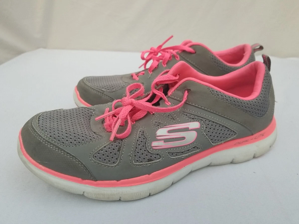 Womans Grey &amp; Hot Pink Air Memory Foam | eBay