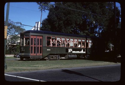 Original Dia Straßenbahn NOPS New Orleans Public Service Car 903 von 1973