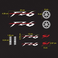 Adesivi Compatibile Yamaha Fazer Fz6 Prespaziati Senza Fondo per Serbatoio Casco