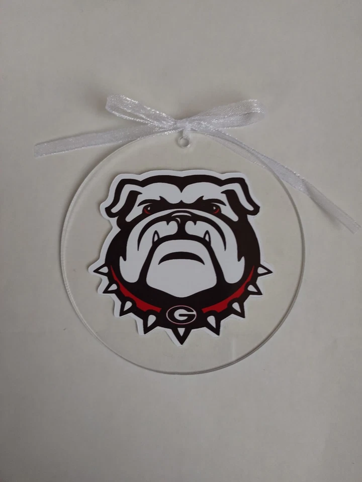 Georgia Bulldogs Ornamento Transparente Redondo Foto 3 de 4