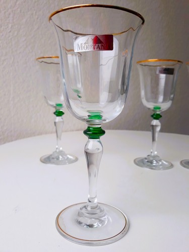 80er Montana Weingläser 4er Set " Montana Weinglas Goldrand Vintage 80s - Picture 4 of 5