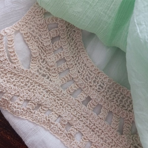 LAST CHANCE-SAND & SPIRIT Crochet Gauzy Summer Beach Resort Ombre Shift sz: L - Picture 8 of 8