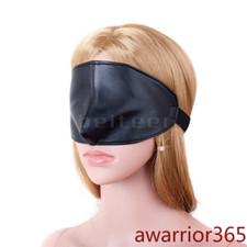 PU Leather Restraint Half Face Mask Blindfold Eye Patch Bondage Cosplay Game SM