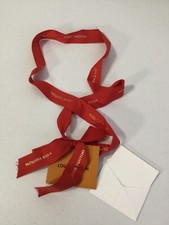 LOUIS VUITTON Ribbon and Blank Card/Envelope. Ribbon: 38   Bow. Excel. Cond.