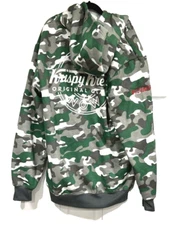 Limited Edition Hoodie Krispy Kreme Green Camouflage Full Zip  Size Small